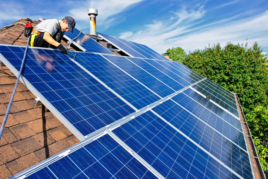Solaranlage auf einem Hausdach